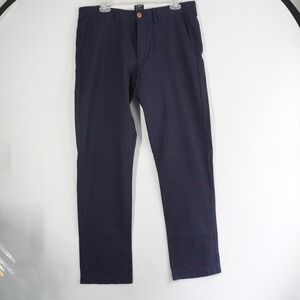 J. Crew The Sutton Navy Blue Pinstripe Chino Slim Fit Dress Pants Mens 33x32 NWT